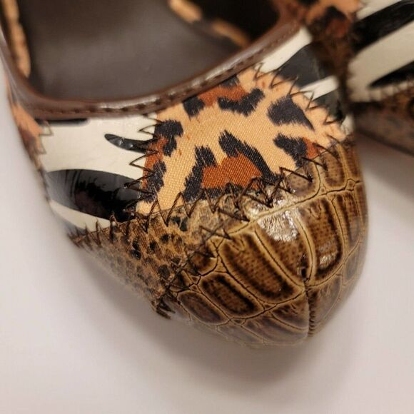 Dollhouse Dina Pumps With Patchwork Animal Prints And Hidden Platform Size 8M - Picture 4 of 11